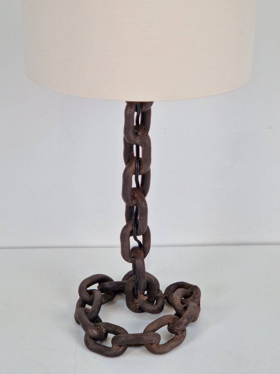Brutalist Chain Table Lamp attributed to Franz West, 1980s