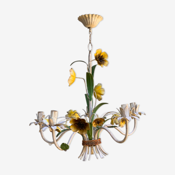 Metal chandelier origin Italy 60s