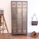 Industrial metal wardrobe 3 doors rounded corners