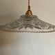 Vintage chiseled glass pendant light