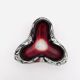 Trilobe Murano Sommerso Ruby Red & Solid Crystal Pocket Vase