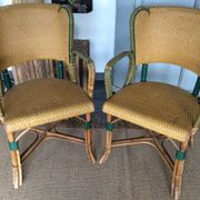 Paire de fauteuils en rotin