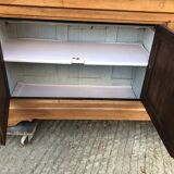 Louis Philippe style sideboard in solid walnut with 3 doors and 1 pull-out shelf.