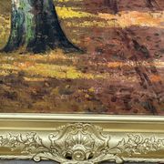 Paysage d'automne. Huile sur toile.