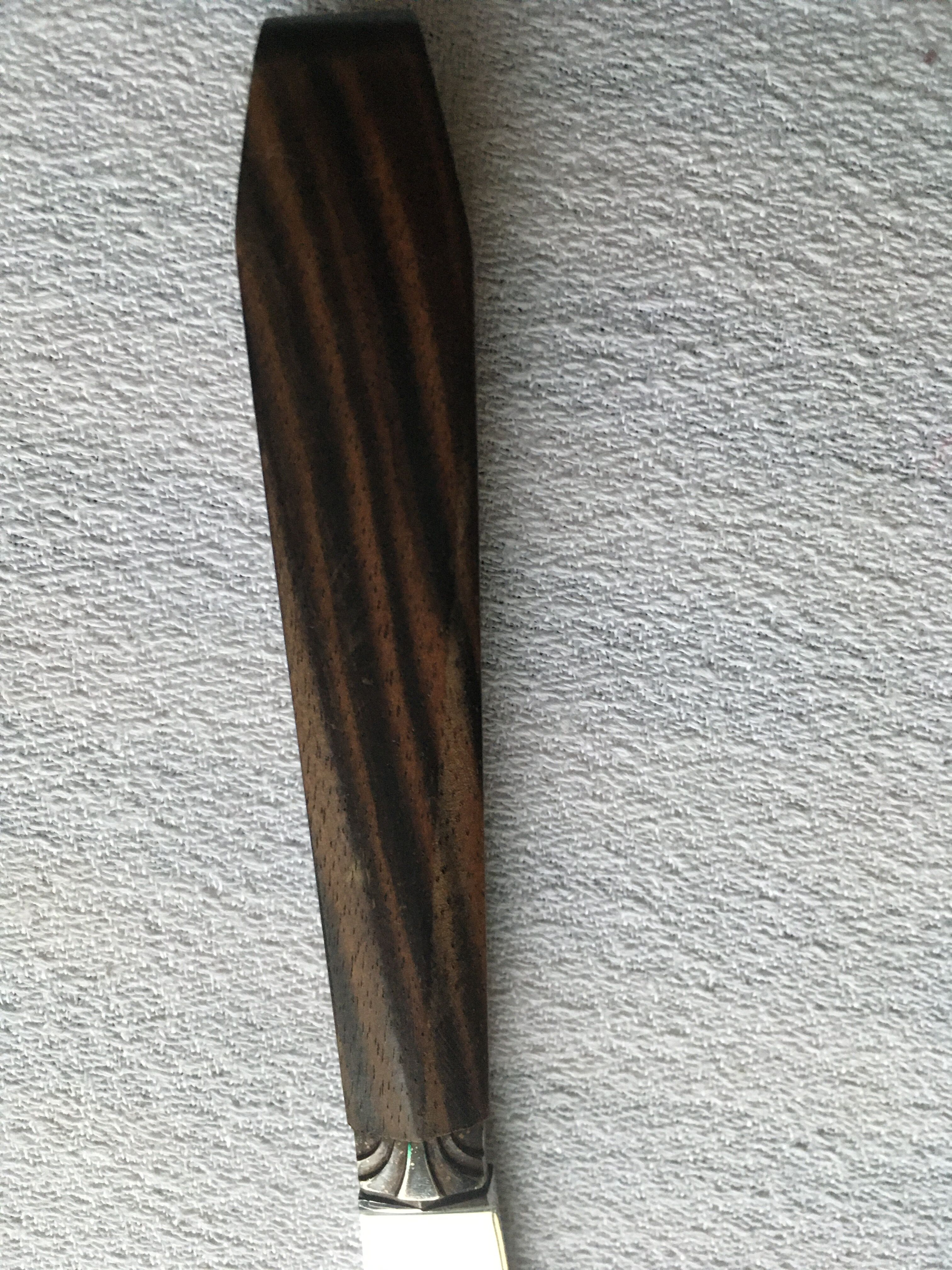 series of 24 knives, art deco, ebony handle and stainless blade
