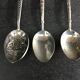 Set of 6 augis collector's spoons in silver metal