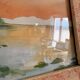 Painting Table Swallow Bird Flying Lake Sunset Lemonnier