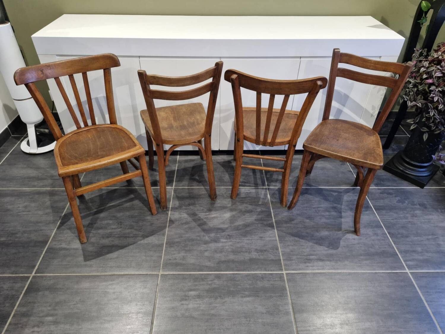 4 Baumann / Luterma bistro chairs, 1960s