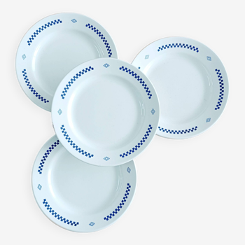 Set of 4 Lustucru dessert plates