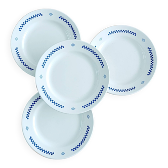 Set of 4 Lustucru dessert plates