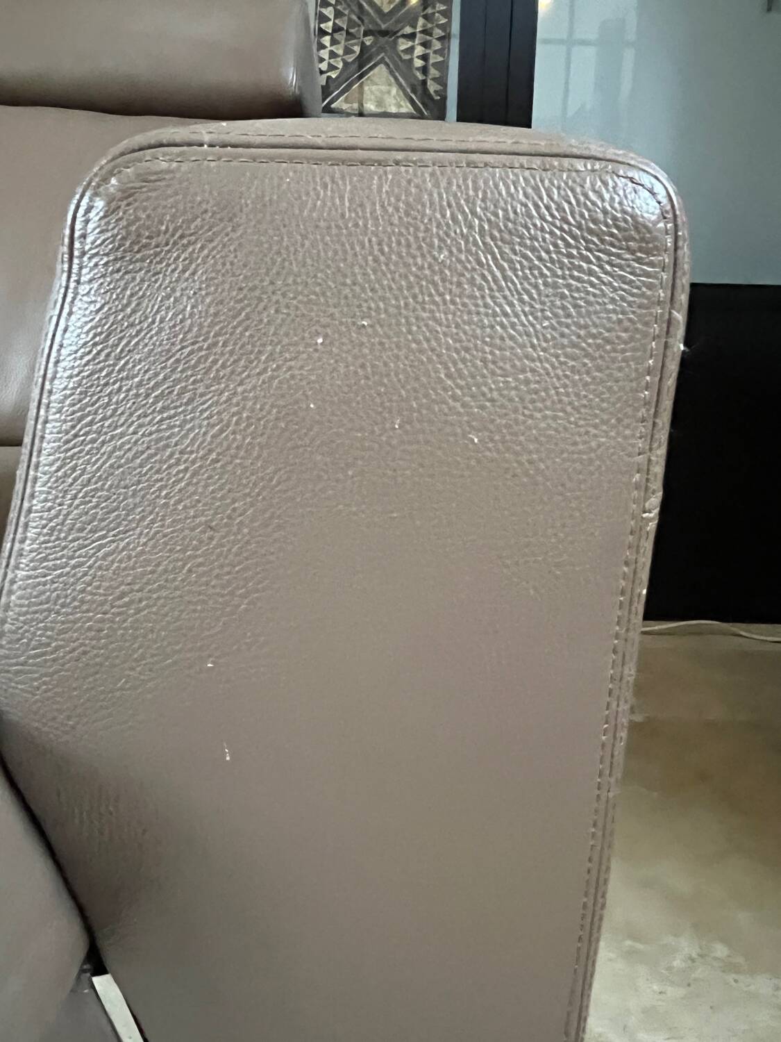 3-seater leather sofa - ROCHE BOBOIS