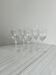 5 Vintage Cut Thick Glass Shot Glasses