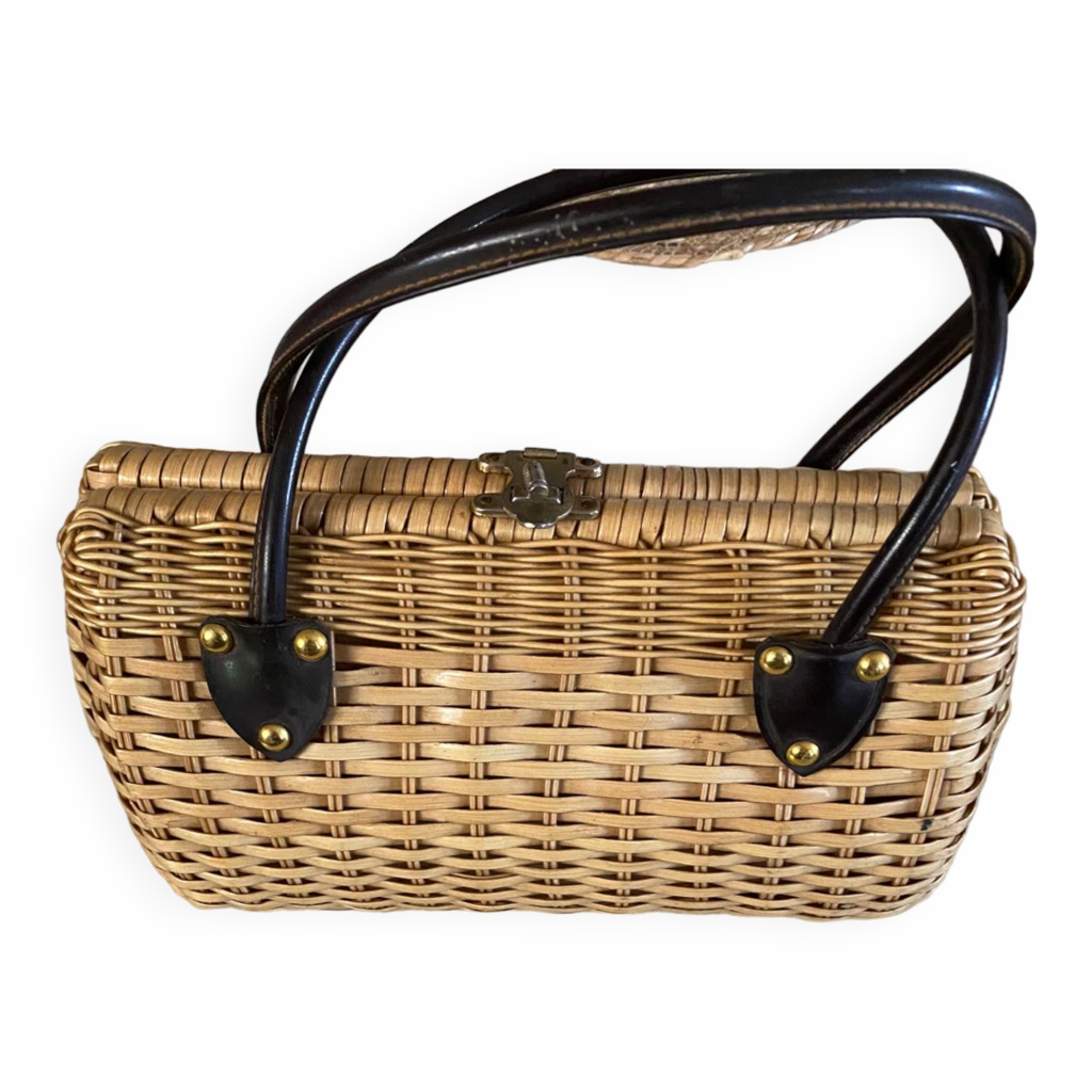 Sac a main en osier vintage sale