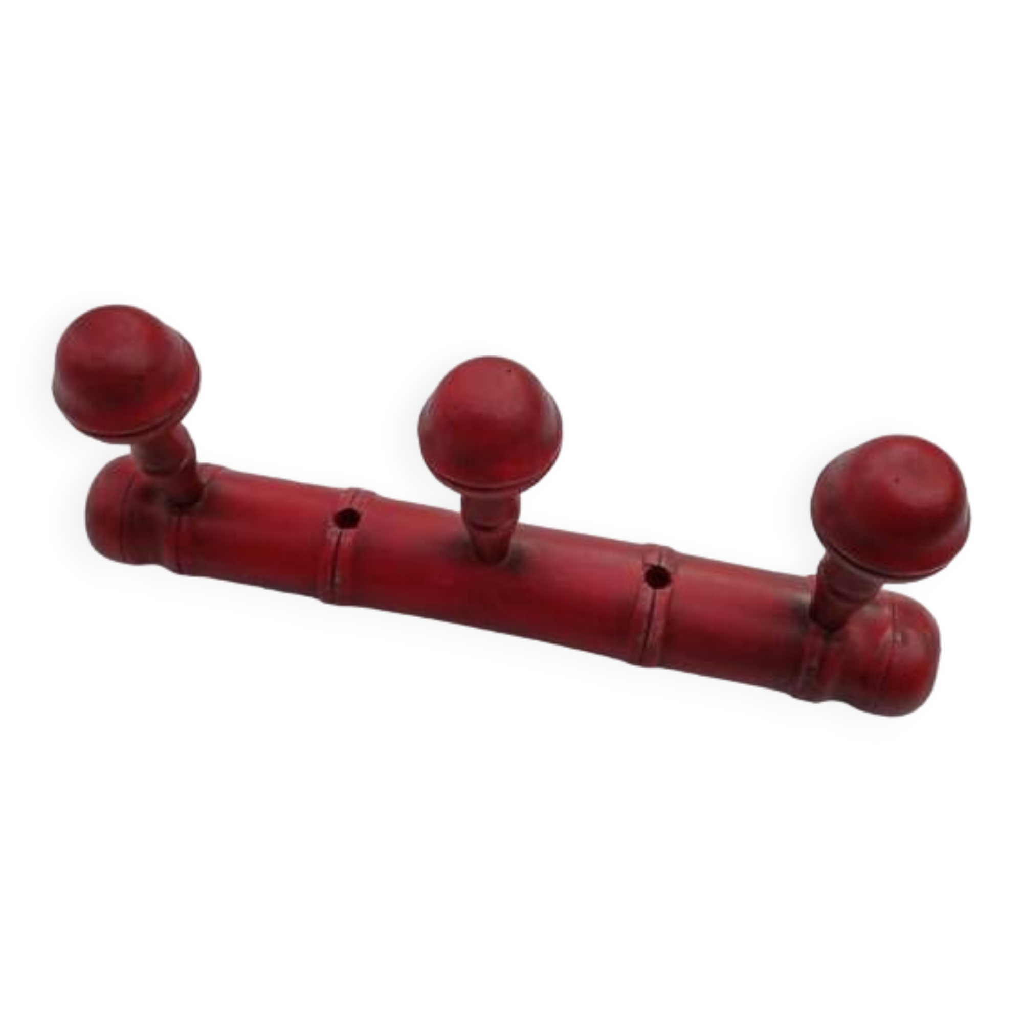 Weathered wood coat rack