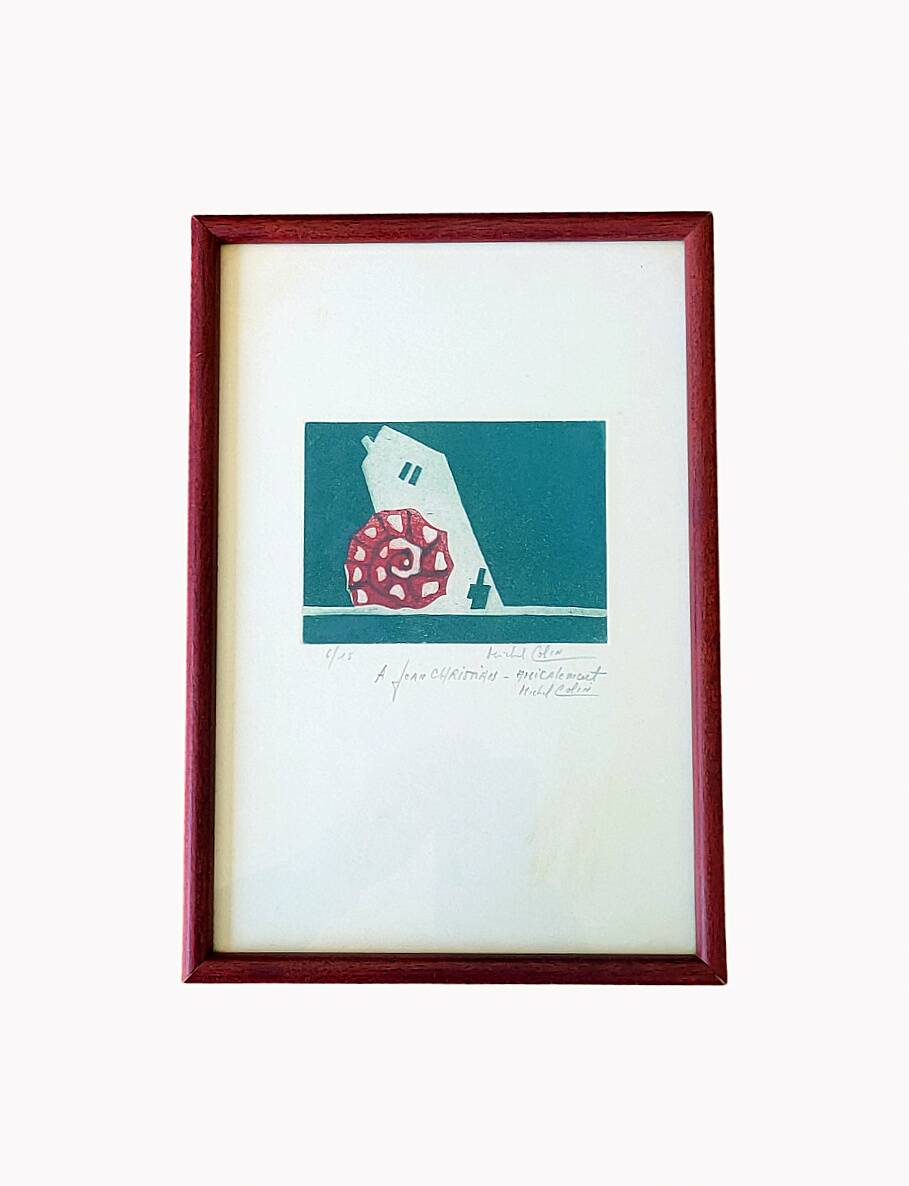 Painting by Michel COLIN (1934) Lithograph No. 6/15 Abstract composition 1970