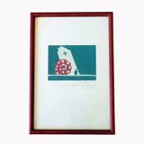 Painting by Michel COLIN (1934) Lithograph No. 6/15 Abstract composition 1970