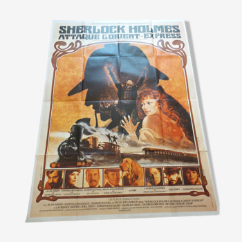 Original movie poster - Sherlock Holmes attacks the orient express