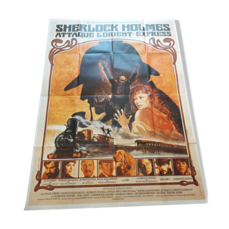 Original movie poster - Sherlock Holmes attacks the orient express