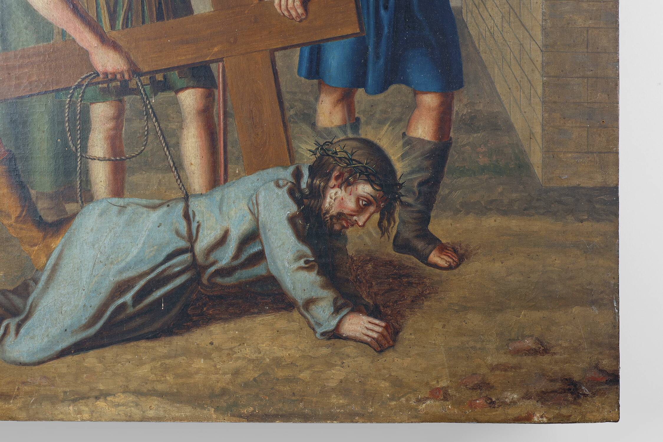 Flemish Religious Painting of the Passion of Christ, Belgium ca. 1900