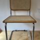 Chaise – Made in Italy – acier Chaise stchromé & cannage