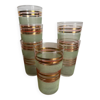 6 vintage glasses