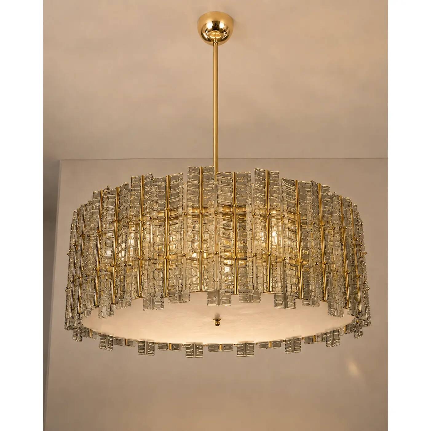 Contemporary- Modern Smoked-Fumè "Tropical" Chandelier Murano Glass by Simo