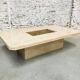 Vintage travertine coffee table by Georges Mathias