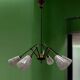 Italian Geometric Bronze chandelier 1950’s