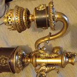 Wall light with lights and lion heads