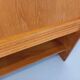 Meuble secrétaire bibliothèque de rangement vintage en bois de chêne