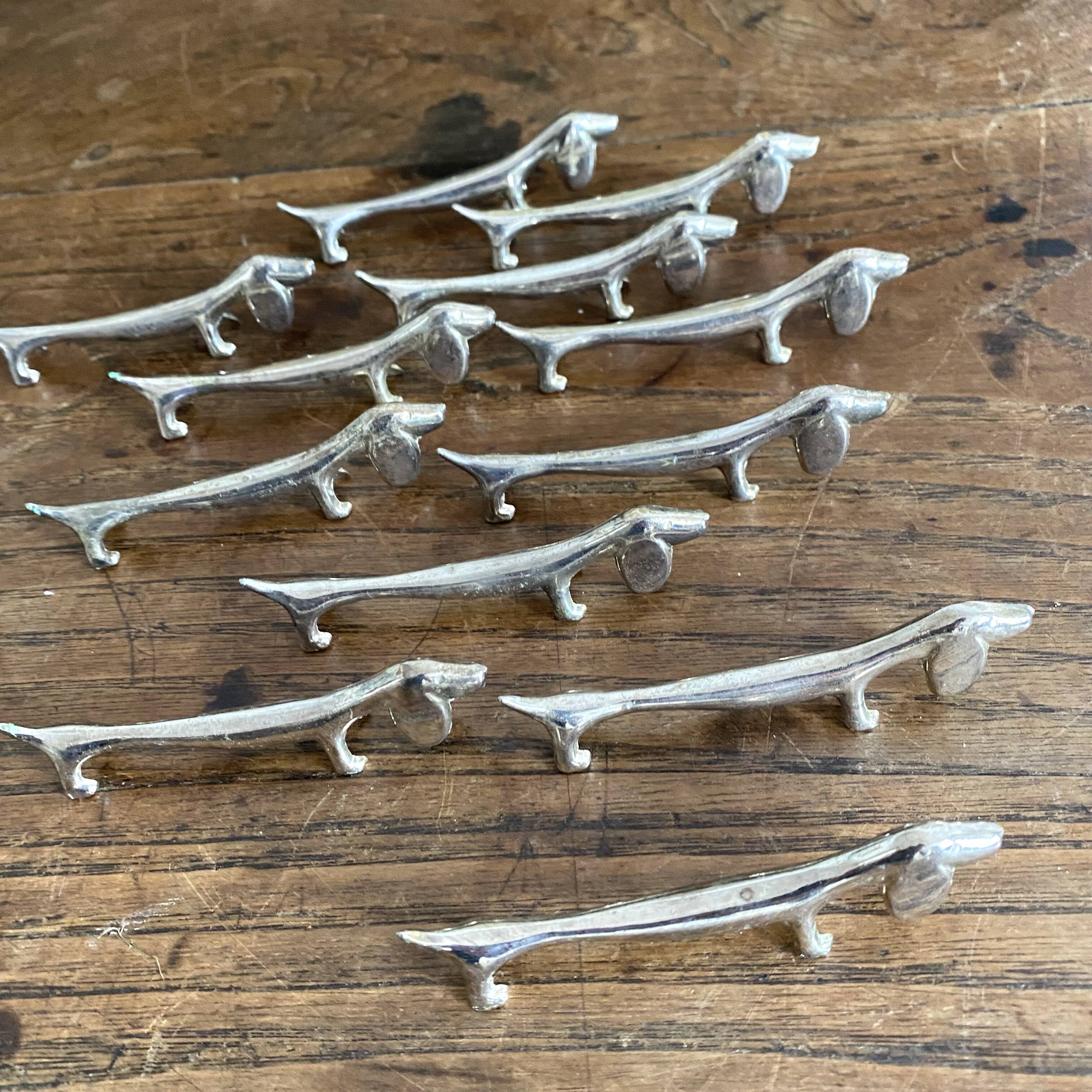 Vintage dachshund dog knife holder