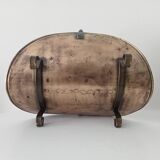 Old brass log holder