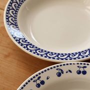 4 assiettes creuses vintage dépareillées faïence - Lot Camilla