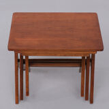Vintage Nesting Tables in Walnut by Bengt Ruda Sweden 1950s