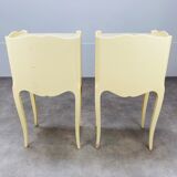 Pair of bedside tables Louis XV style white