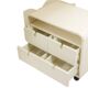 Desk and its cardboard box in white lacquered plywood. 1970s.