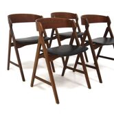 Set de 4 chaises en teck "Model 71" Henning Kjaernulf, Danemark, 1960