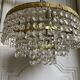 Ceiling lamp crown brass with vintage tassels
