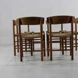 Ensemble de six chaises à repas en chêne par Borge Mogensen
