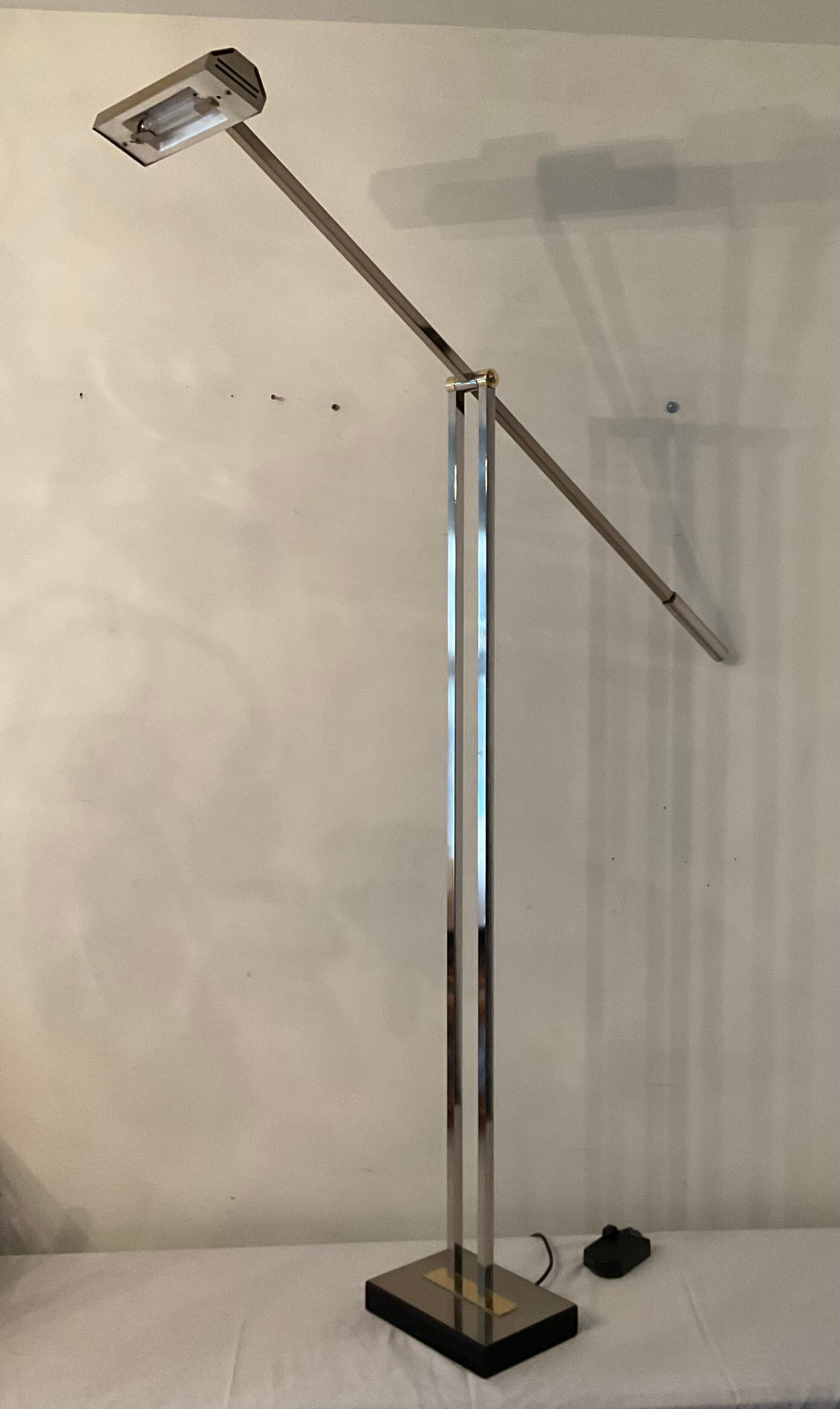 Deknudt brass floor lamp from the 70s