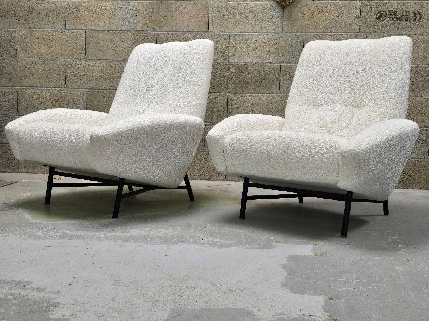 Fauteuils design vintage Claude VASSAL, 1950