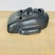 Black ceramic mask, Mexican tribal art