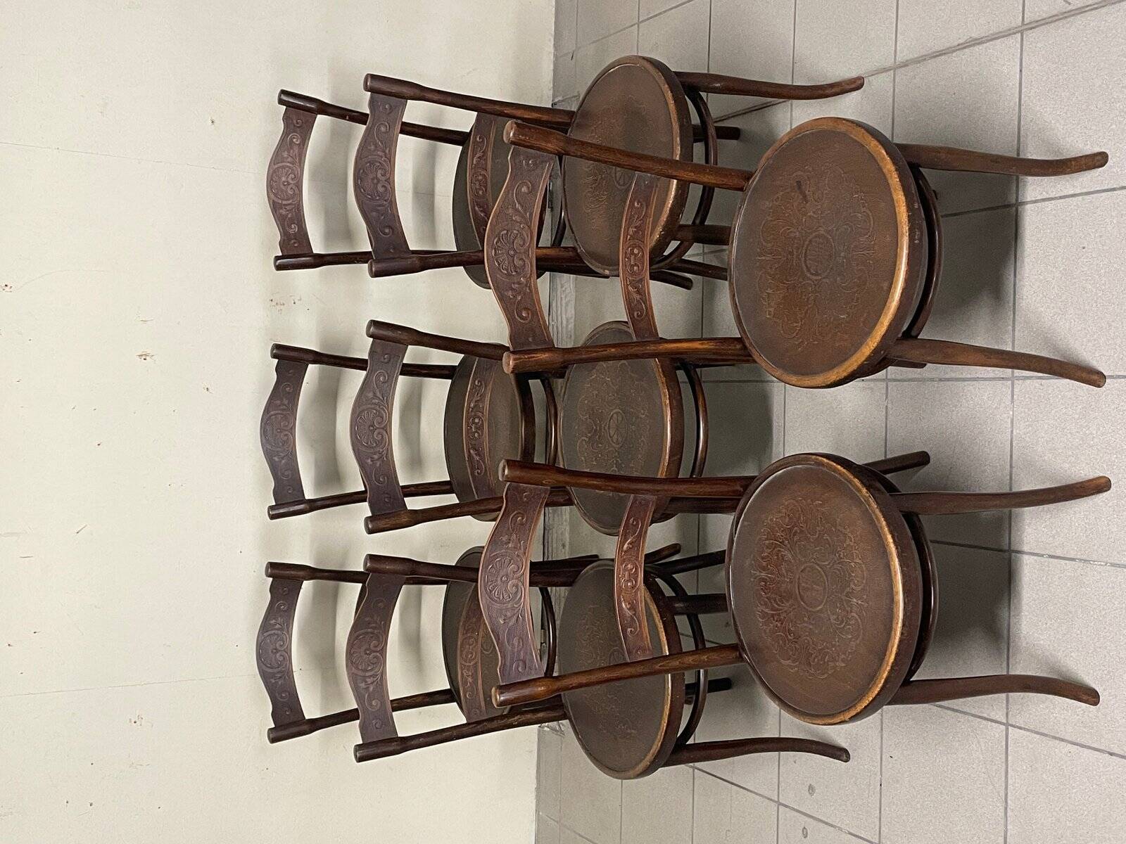 Vintage chairs by Michael Thonet for Thonet, 1930s, set of 8.