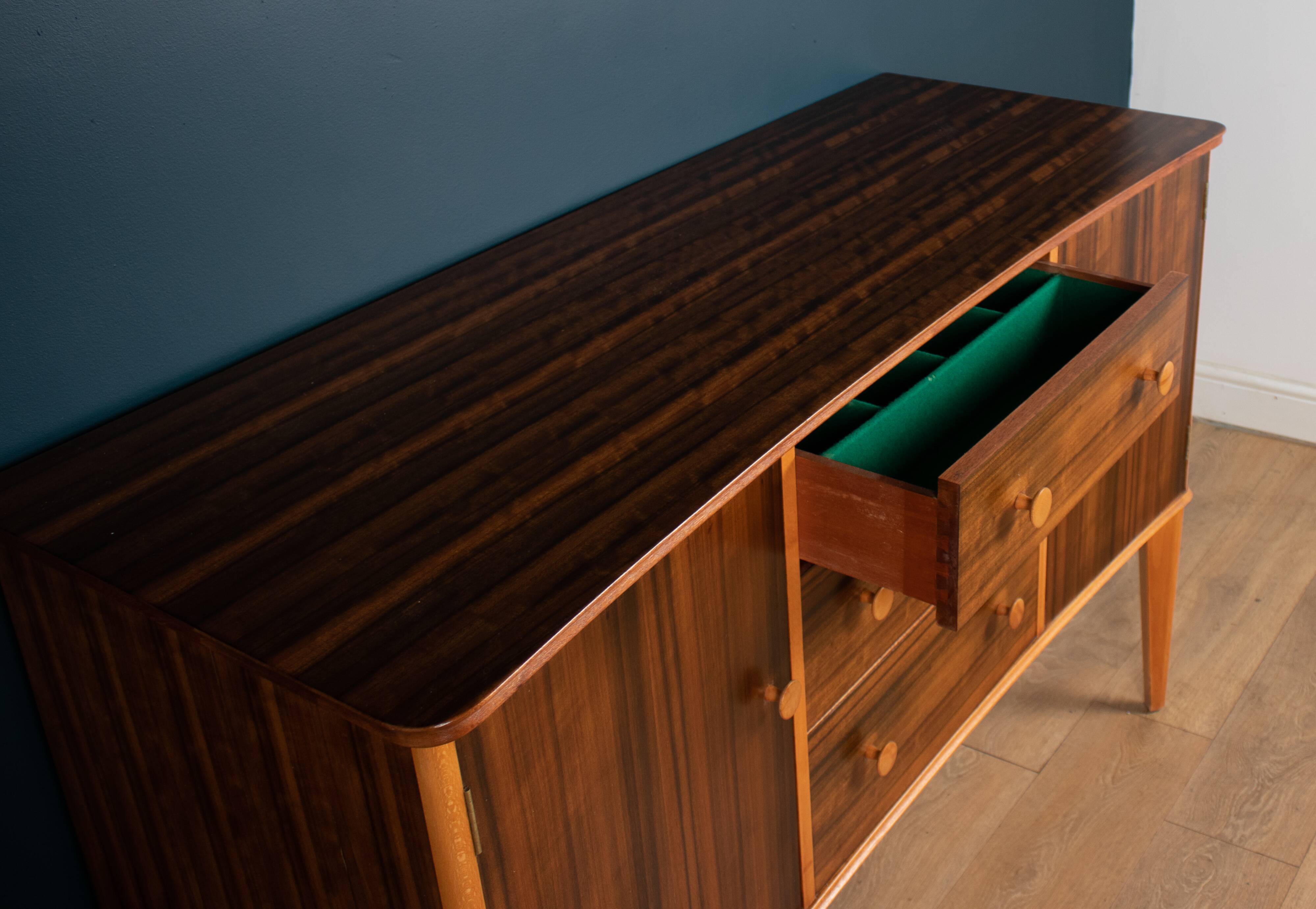 Retro Teak & Walnut Gordon Russel For Heals Restored Mid Century 1960s Sideboard