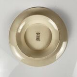 Presentation plate with pedestal Longwy, early 20th century, floral decoration.