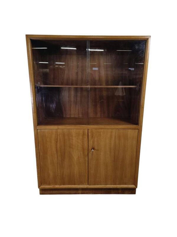 Vitrine/bibliothèque/bibliothèque vintage en bois