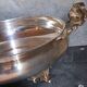 Alpaca silver metal serving dish with flowers