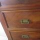 Louis Philippe style chest of drawers with 4 drawers in solid walnut and marble, 1900-1950.