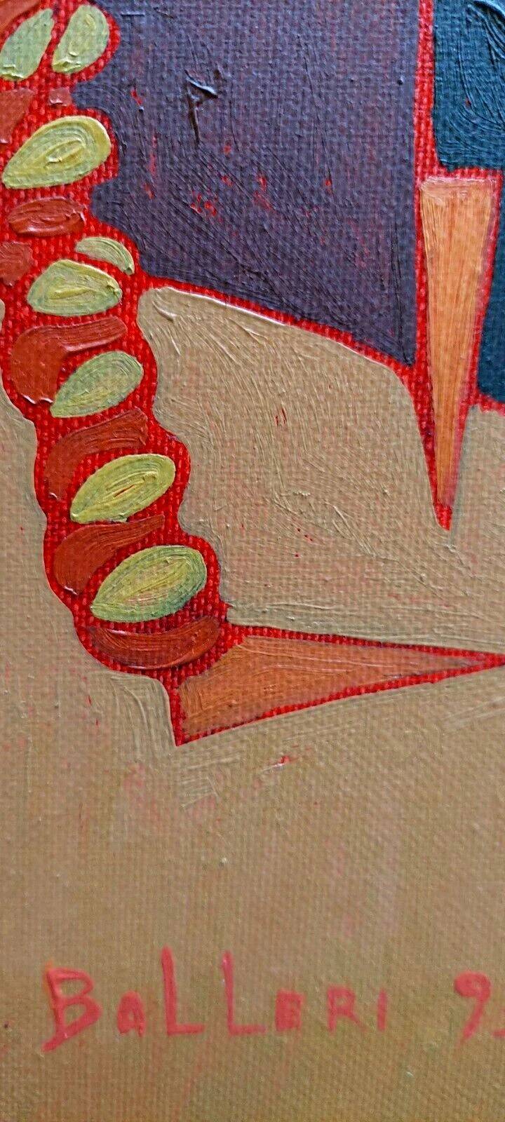 Abstract oil painting on canvas franco balleri 1993 oil on canvas