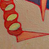 Abstract oil painting on canvas franco balleri 1993 oil on canvas